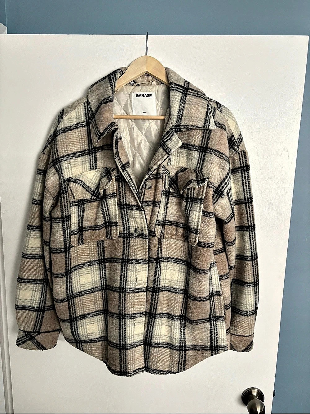 Garage Shacket Women's Plaid Jacket Size Large
